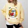 Cute Ghost Reading Book Retro Halloween Librarian Comfort Colors Sweatshirt Blue Spruce Cute Ghost Reading Book Retro Halloween Librarian Comfort Colors Sweatshirt Blue Spruce