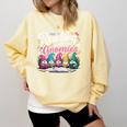 Cute Reading With My Gnomies Gnome Book Bookworm Lover Comfort Colors Sweatshirt Blue Spruce