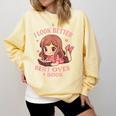 Cute Reading Outfit Book Lover Tee For Women Who Read Comfort Colors Sweatshirt Blue Spruce
