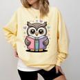 Cute Reading Owl Book Lover Teacher Librarian Bookworm Comfort Colors Sweatshirt Blue Spruce Cute Reading Owl Book Lover Teacher Librarian Bookworm Comfort Colors Sweatshirt Blue Spruce