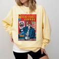 Dead Roast Coffee Comic Book Cover Style Skeleton Barista Comfort Colors Sweatshirt Blue Spruce Dead Roast Coffee Comic Book Cover Style Skeleton Barista Comfort Colors Sweatshirt Blue Spruce