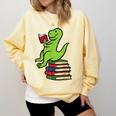 Dino Reading Read Reading Librarian Book Men Boys Kids Comfort Colors Sweatshirt Blue Spruce Dino Reading Read Reading Librarian Book Men Boys Kids Comfort Colors Sweatshirt Blue Spruce
