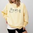 Disney Winnie The Pooh Eeyore Pooh & Piglet Carrying Books Comfort Colors Sweatshirt Blue Spruce