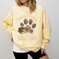 Dogs Books And Quilting Comfort Colors Sweatshirt Blue Spruce