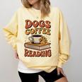 Dogs Coffee Reading Book Lover Comfort Colors Sweatshirt Blue Spruce Dogs Coffee Reading Book Lover Comfort Colors Sweatshirt Blue Spruce