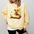 Dragon Fantasy Book Lover Bookish Reader Bookworm Wildflower Comfort Colors Sweatshirt Blue Spruce Dragon Fantasy Book Lover Bookish Reader Bookworm Wildflower Comfort Colors Sweatshirt Blue Spruce