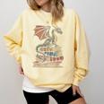Dragon Fantasy Book Lover Book Nerd Comfort Colors Sweatshirt Blue Spruce Dragon Fantasy Book Lover Book Nerd Comfort Colors Sweatshirt Blue Spruce