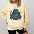 Dragon Read Reading Librarian Book Across America Kids Comfort Colors Sweatshirt Blue Spruce