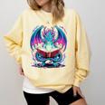 Dragon Reading Book Lover Comfort Colors Sweatshirt Blue Spruce Dragon Reading Book Lover Comfort Colors Sweatshirt Blue Spruce