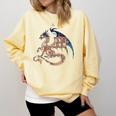 Dragon Silhouette Books Librarian Bookworm Women Men Kids Comfort Colors Sweatshirt Blue Spruce
