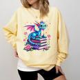Dragons And Books Dragon Reading Book Lover Girl Bookworm Comfort Colors Sweatshirt Blue Spruce Dragons And Books Dragon Reading Book Lover Girl Bookworm Comfort Colors Sweatshirt Blue Spruce