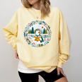 Duck Wilderness Book Reading Illustration Floral Comfort Colors Sweatshirt Blue Spruce Duck Wilderness Book Reading Illustration Floral Comfort Colors Sweatshirt Blue Spruce