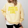 Dungeon Crawler Carl Yellow Text Logo LitRPG Series Book Comfort Colors Sweatshirt Blue Spruce Dungeon Crawler Carl Yellow Text Logo LitRPG Series Book Comfort Colors Sweatshirt Blue Spruce