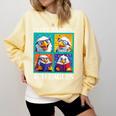 Eagle Love Reading And Eagles Child Book Lover Comfort Colors Sweatshirt Blue Spruce