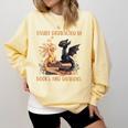 Easily Distracted By Books & Dragons Librarian Book Lover Comfort Colors Sweatshirt Blue Spruce Easily Distracted By Books & Dragons Librarian Book Lover Comfort Colors Sweatshirt Blue Spruce