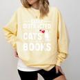 Easily Distracted By Cats And Books Cat & Book Lover Comfort Colors Sweatshirt Blue Spruce Easily Distracted By Cats And Books Cat & Book Lover Comfort Colors Sweatshirt Blue Spruce
