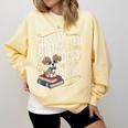 Easily Distracted By Dogs And Books Reader Animal Dog Comfort Colors Sweatshirt Blue Spruce