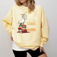 Easily Distracted By Goats And Books Goats And Book Reading Comfort Colors Sweatshirt Blue Spruce Easily Distracted By Goats And Books Goats And Book Reading Comfort Colors Sweatshirt Blue Spruce