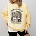 Easily Distracted By Plants Cats & Books Planting Gardening Comfort Colors Sweatshirt Blue Spruce Easily Distracted By Plants Cats & Books Planting Gardening Comfort Colors Sweatshirt Blue Spruce