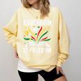 Education Is Freedom Books History Teacher Kids Comfort Colors Sweatshirt Blue Spruce