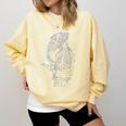 Elephant Holds Book Wriing Motif Animal Artwork Elephant Comfort Colors Sweatshirt Blue Spruce