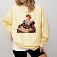 Elizabeth I Reading A Book Comfort Colors Sweatshirt Blue Spruce
