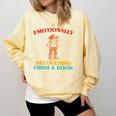 Emotionally Recovering From A Book Frog Comfort Colors Sweatshirt Blue Spruce