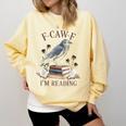 F-CAW-F Crow Book Lover Reader Gothic Humor Comfort Colors Sweatshirt Blue Spruce F-CAW-F Crow Book Lover Reader Gothic Humor Comfort Colors Sweatshirt Blue Spruce
