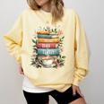 Fantasy Drama Tragedy Book Lover Subtle Watercolor Comfort Colors Sweatshirt Blue Spruce