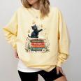 Fantasy Drama Tragedy Reading Lover Book Cat Humor Comfort Colors Sweatshirt Blue Spruce