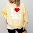 Fantasy Romantasy Book Lover I Love Heart Shadow Daddies Comfort Colors Sweatshirt Blue Spruce