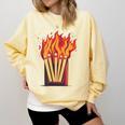 Flames And Lighter Costume For Matchbook Lovers Comfort Colors Sweatshirt Blue Spruce