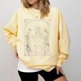 Floral The Reader Tarot Card Skeleton Reading Book Comfort Colors Sweatshirt Blue Spruce Floral The Reader Tarot Card Skeleton Reading Book Comfort Colors Sweatshirt Blue Spruce