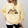 Freadom Anti Banned Books Lovers Reading Librarian Bookworm Comfort Colors Sweatshirt Blue Spruce