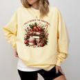 Fully Booked For Christmas Cozy Holiday Books Winter Reading Comfort Colors Sweatshirt Blue Spruce Fully Booked For Christmas Cozy Holiday Books Winter Reading Comfort Colors Sweatshirt Blue Spruce