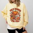 Fully Booked For Fall Books Pumpkin Autumn Thanksgiving Comfort Colors Sweatshirt Blue Spruce Fully Booked For Fall Books Pumpkin Autumn Thanksgiving Comfort Colors Sweatshirt Blue Spruce
