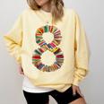 Fun 8th Birthday Books Themed 8 Years Old Boys Kids Girls Comfort Colors Sweatshirt Blue Spruce