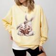 Funny Book Reading Quote For Women And Girls Rabbits Comfort Colors Sweatshirt Blue Spruce