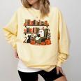 Ghost Library Reading Books Halloween Men Women Kids Comfort Colors Sweatshirt Blue Spruce Ghost Library Reading Books Halloween Men Women Kids Comfort Colors Sweatshirt Blue Spruce