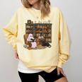 Ghost Reading Book Cat Lover Halloween Reading Enthusiast Comfort Colors Sweatshirt Blue Spruce