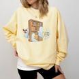 Ghosts Reading Books Teacher Halloween Librarian Book Lover Comfort Colors Sweatshirt Blue Spruce