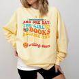 The Girl With The Books Became The Woman Writing Them Comfort Colors Sweatshirt Blue Spruce The Girl With The Books Became The Woman Writing Them Comfort Colors Sweatshirt Blue Spruce