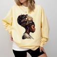 Girl Crown Of Books African Teacher Black History BHM Comfort Colors Sweatshirt Blue Spruce