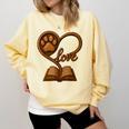 Girl Who Loves Dogs & Books Heart Dog Lover Reader Reeding Comfort Colors Sweatshirt Blue Spruce Girl Who Loves Dogs & Books Heart Dog Lover Reader Reeding Comfort Colors Sweatshirt Blue Spruce
