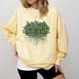 Go To a Library In Book Louisiana Pun LA Joke Baton Rouge Comfort Colors Sweatshirt Blue Spruce