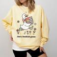 Goose With Books Cute Bookworm Reader Comfort Colors Sweatshirt Blue Spruce Goose With Books Cute Bookworm Reader Comfort Colors Sweatshirt Blue Spruce