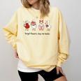 Goose Forget Flowers Buy Me Books Comfort Colors Sweatshirt Blue Spruce