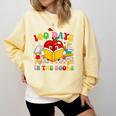 Groovy 100 Days In The Books Reading 100th Day Of School Comfort Colors Sweatshirt Blue Spruce