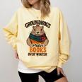 Groundhogs Prefer Books Over Winter February Comfort Colors Sweatshirt Blue Spruce Groundhogs Prefer Books Over Winter February Comfort Colors Sweatshirt Blue Spruce