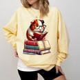 Guinea Pig Reading Books Matching Bookworm Readers Librarian Comfort Colors Sweatshirt Blue Spruce